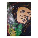 "Bob Marley" • door Lieve Ophalvens • 70 x 90 • Acryl op canvas