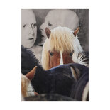 "Vrouw, Man, Paard - Claude Cahun" • door Jo Rabau • 50 x 60 • Collage techniek