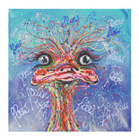 "Go With the Flow" • door Nele Bynens • 70 x 70 • Acryl en graffiti op canvas