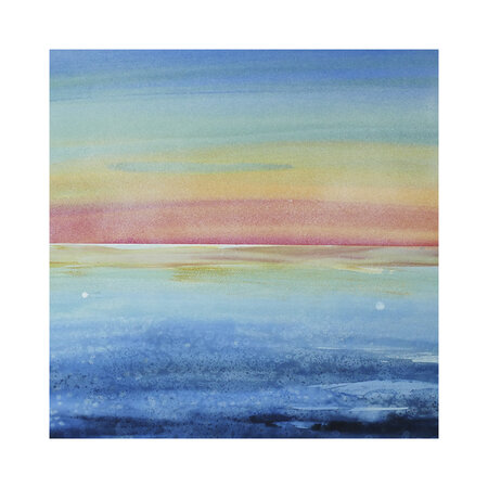 "Over the Ocean" • door Ivo Palmers • 60 x 60 • Schilderij aquarel